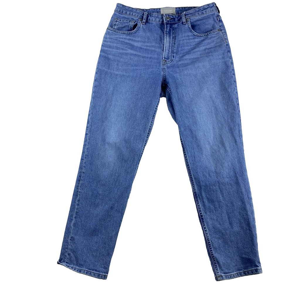 Everlane Curvy Cheeky Jean Women Sz 31 Regular Medium‎ Wash Organic Cotton